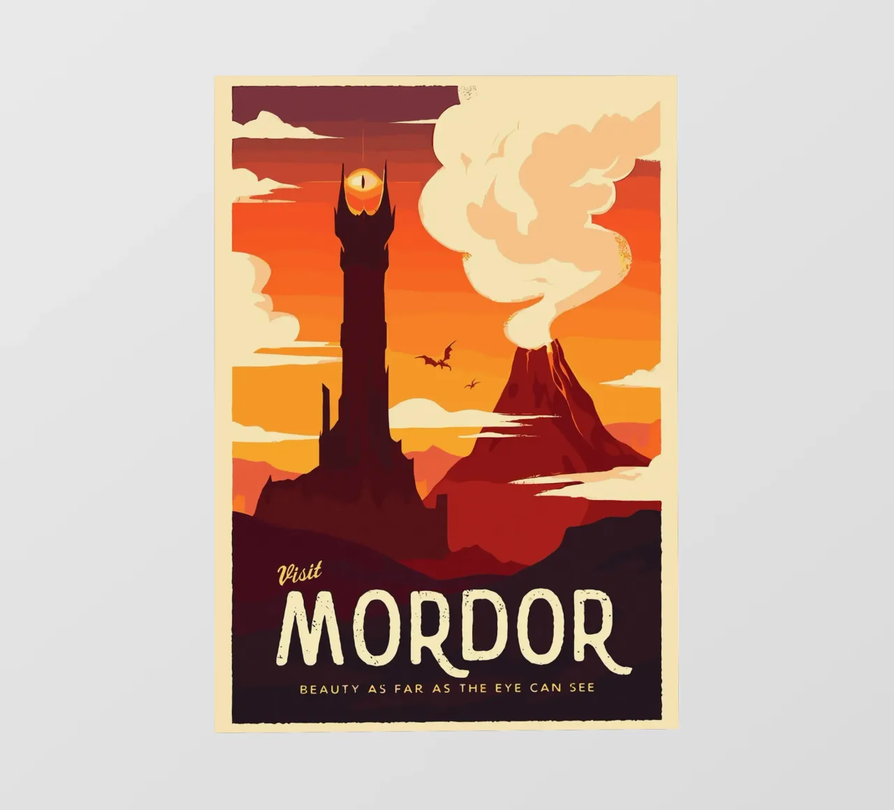 Visitare Mordor telo in pvc da Alice Slatera
