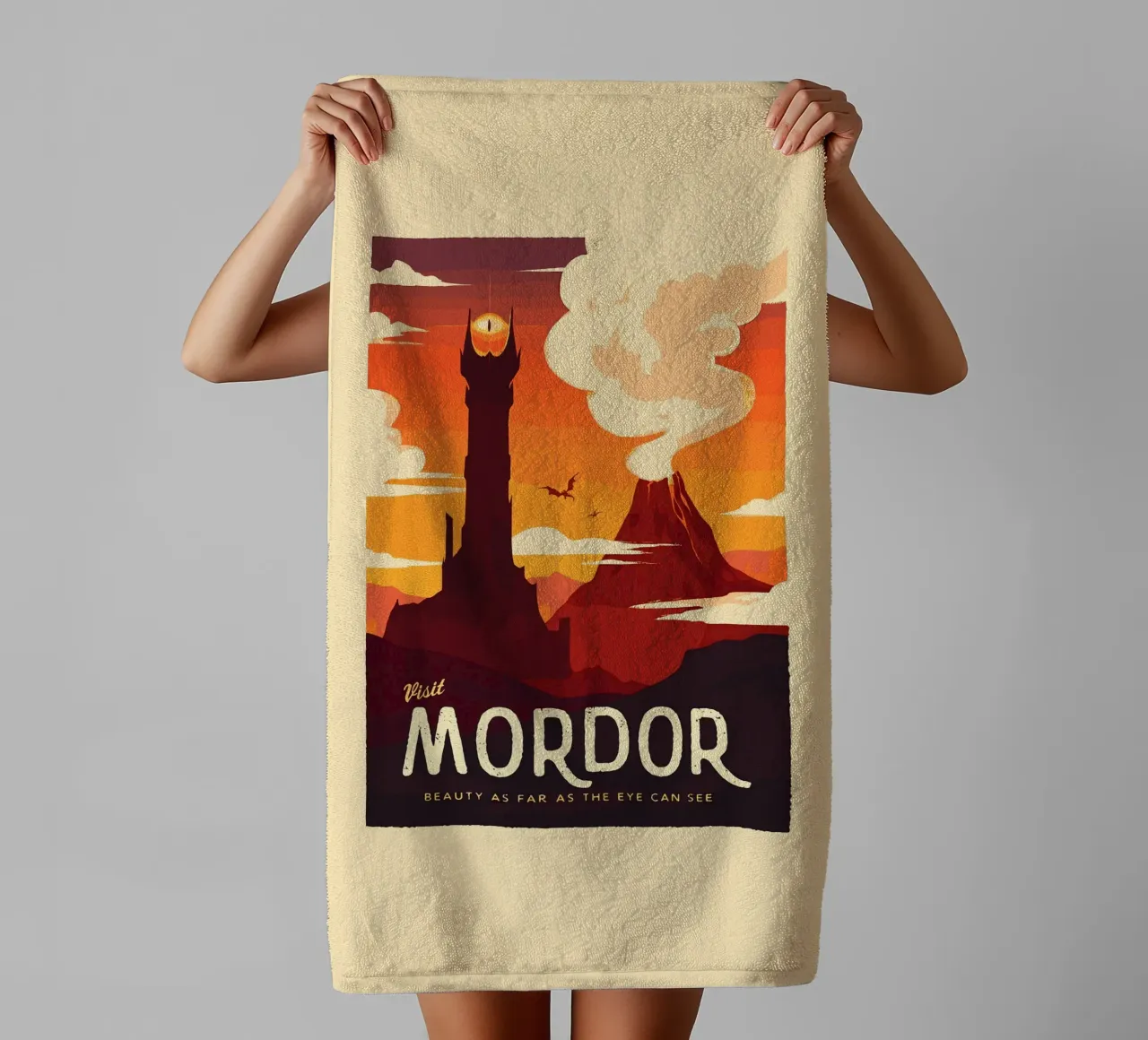 Visita Mordor toalla de baño de Alice Slatera