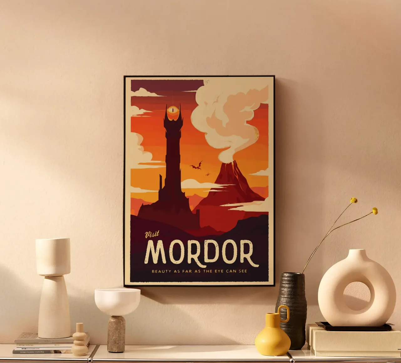 Visitare Mordor plexiglass da Alice Slatera