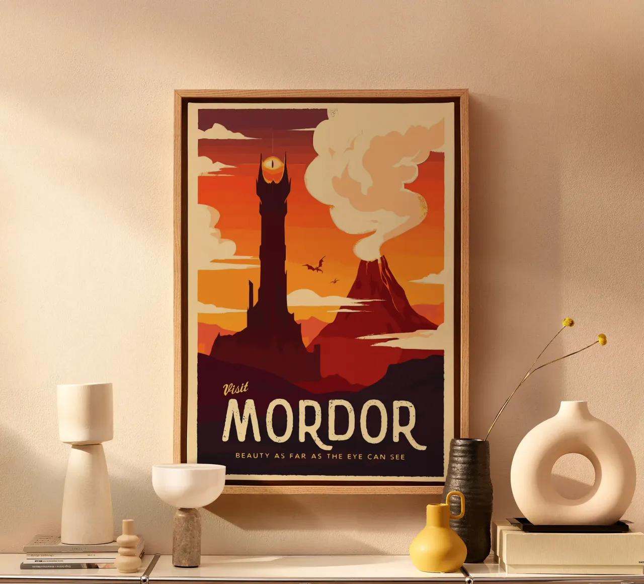Visit Mordor canvas met Baklijst van Alice Slatera