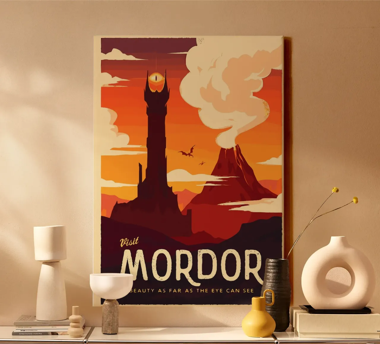 Visit Mordor canvas met Baklijst van Alice Slatera