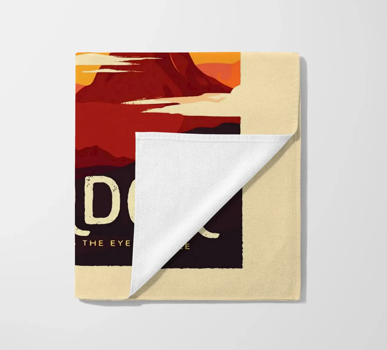 Visit Mordor beach towel by Alice Slatera
