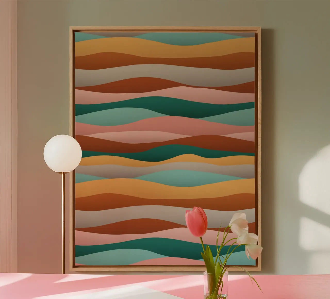 Calming Dunes Sunburn tela con Cornice a cassetta da designdn