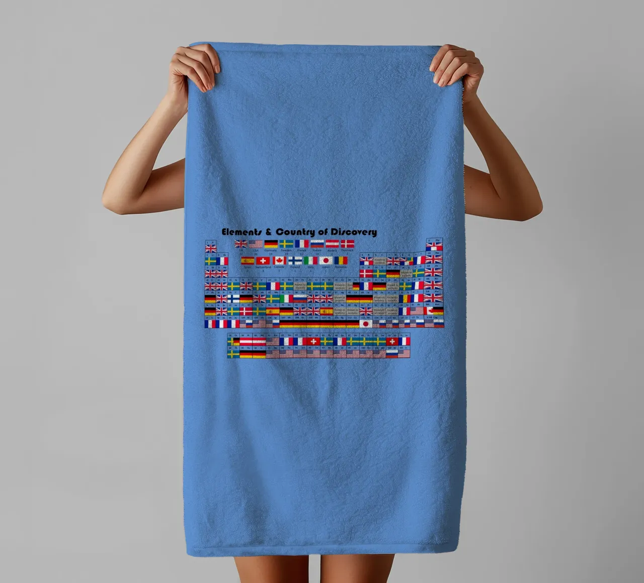 Periodic Table of Flags towel by Danielshop