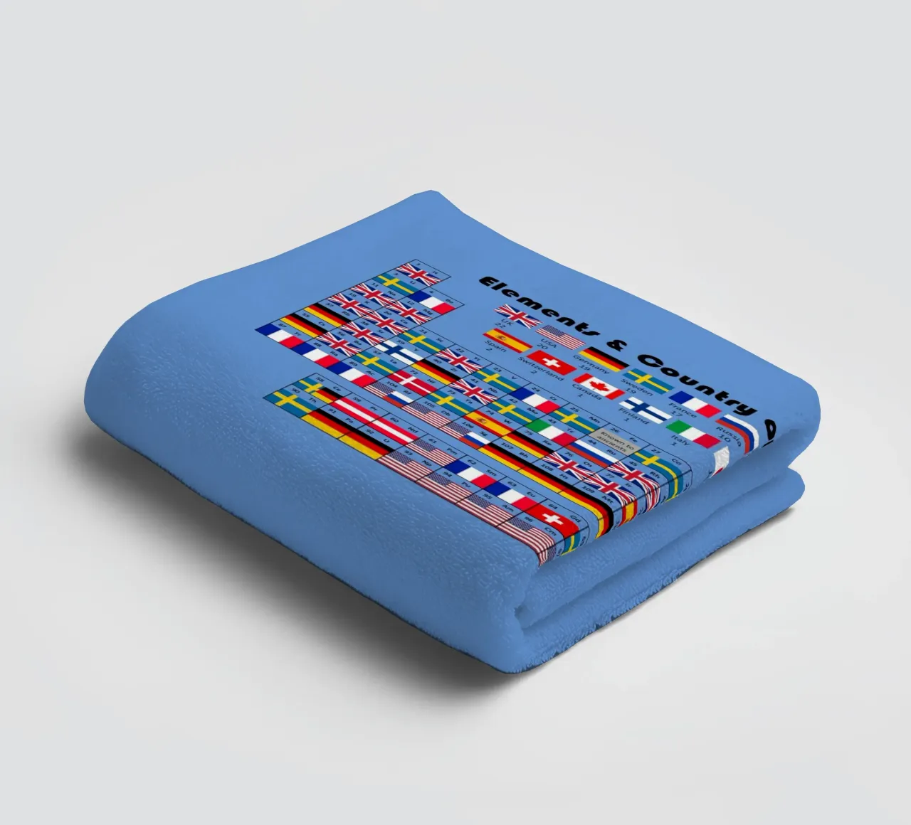 Periodic Table of Flags towel by Danielshop