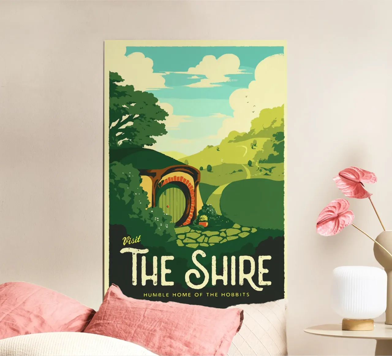 Visitare la Contea poster con telaio in plastica da Alice Slatera
