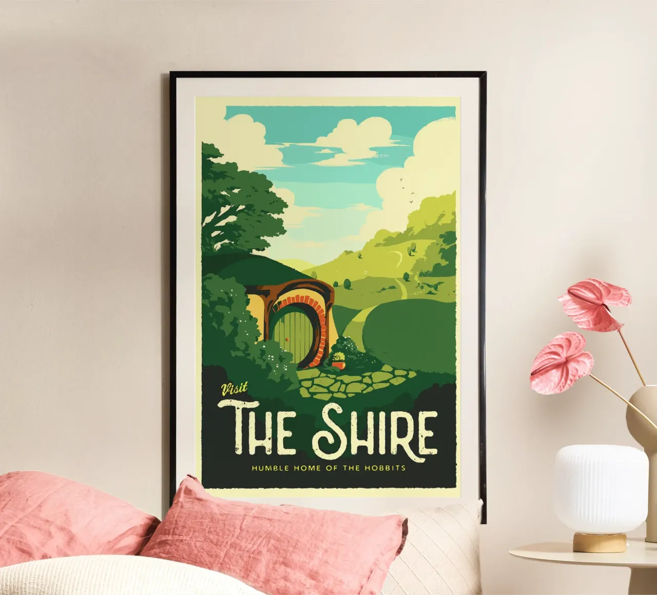 Visitare la Contea poster con telaio in plastica da Alice Slatera