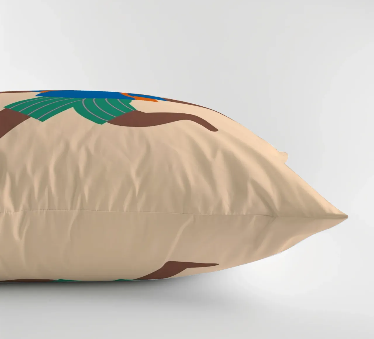Yay schoolchild! (beige II) decorative cushion by Susann Stefanizen
