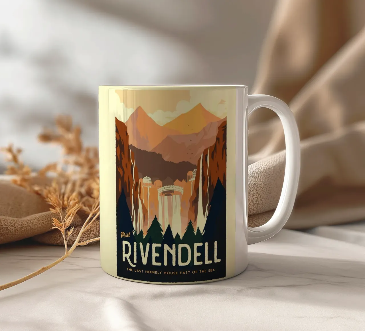 Visitare Rivendell tazza in ceramica da Alice Slatera