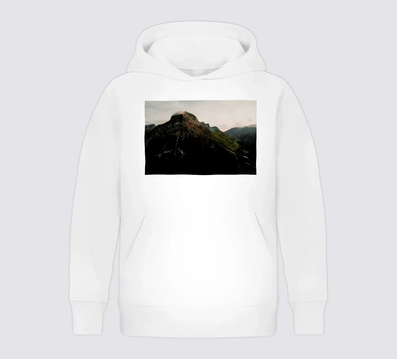Hill Top Sundown I kids hoodie by Sebastian Hilgetag