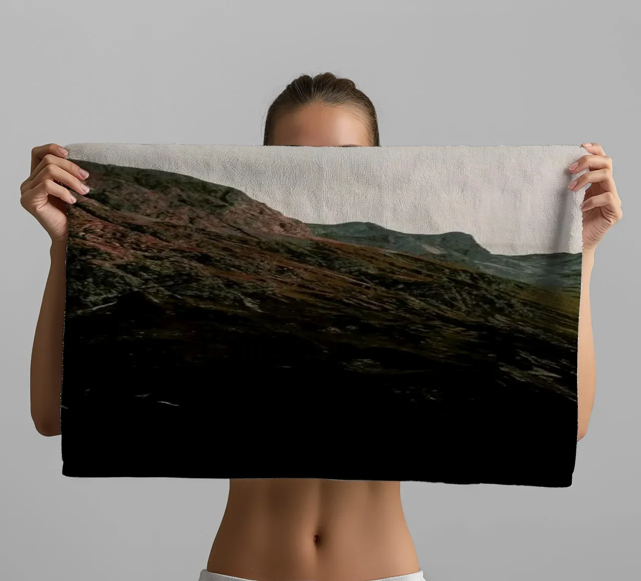 Hill Top Sundown I towel by Sebastian Hilgetag