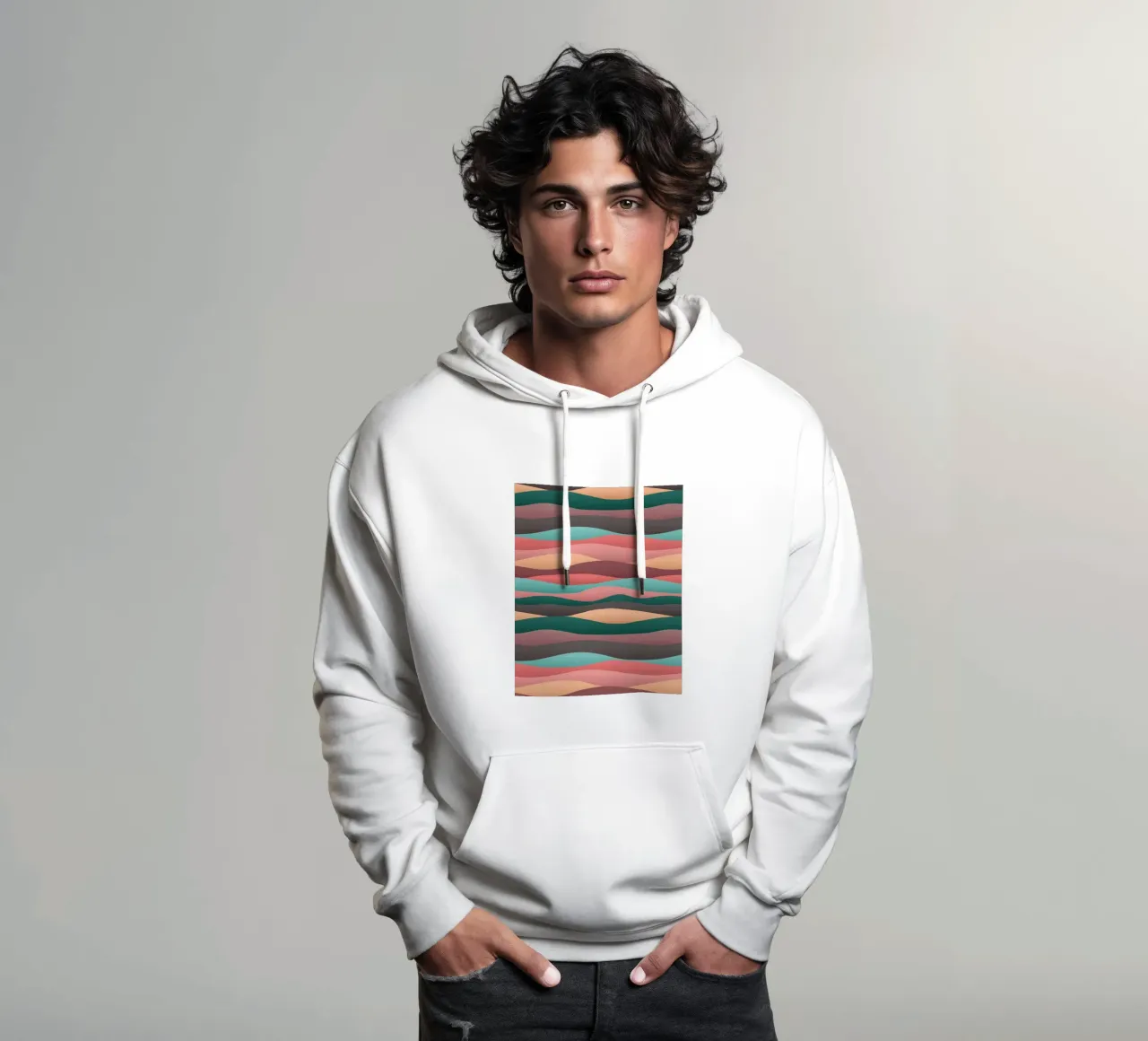 Calming Dunes Sunrise felpa con cappuccio da designdn