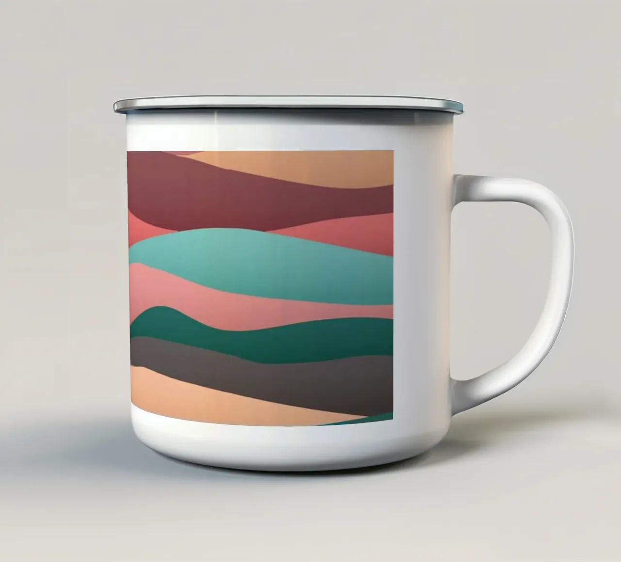Calming Dunes Sunrise tazza in smalto da designdn