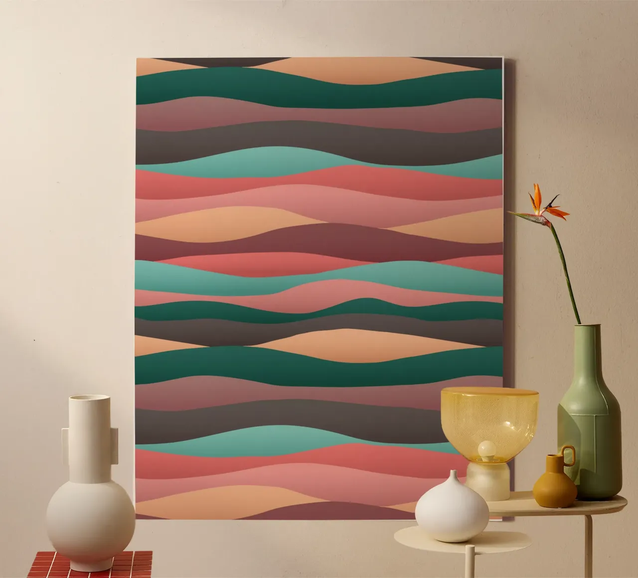 Calming Dunes Sunrise tela con Cornice a cassetta da designdn