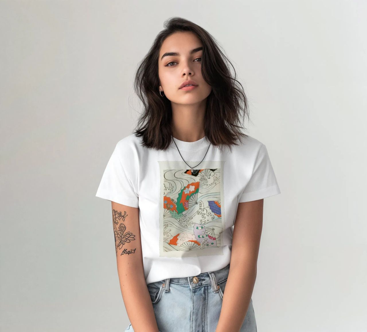 Shin-Bijutsukai - Crest & Fan t-shirt da Vintage by JUNIQE