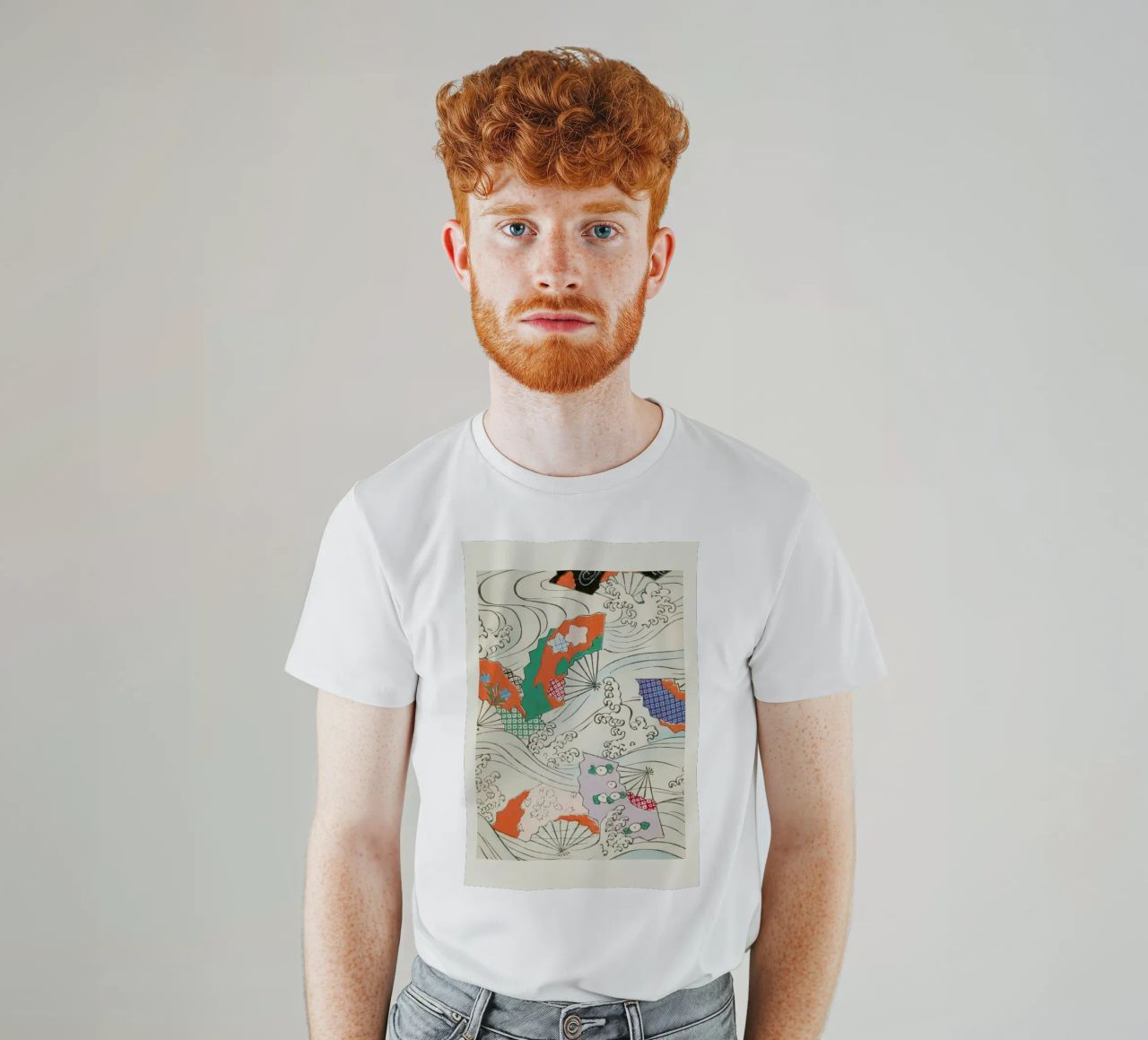 Shin-Bijutsukai - Crest & Fan t-shirt da Vintage by JUNIQE