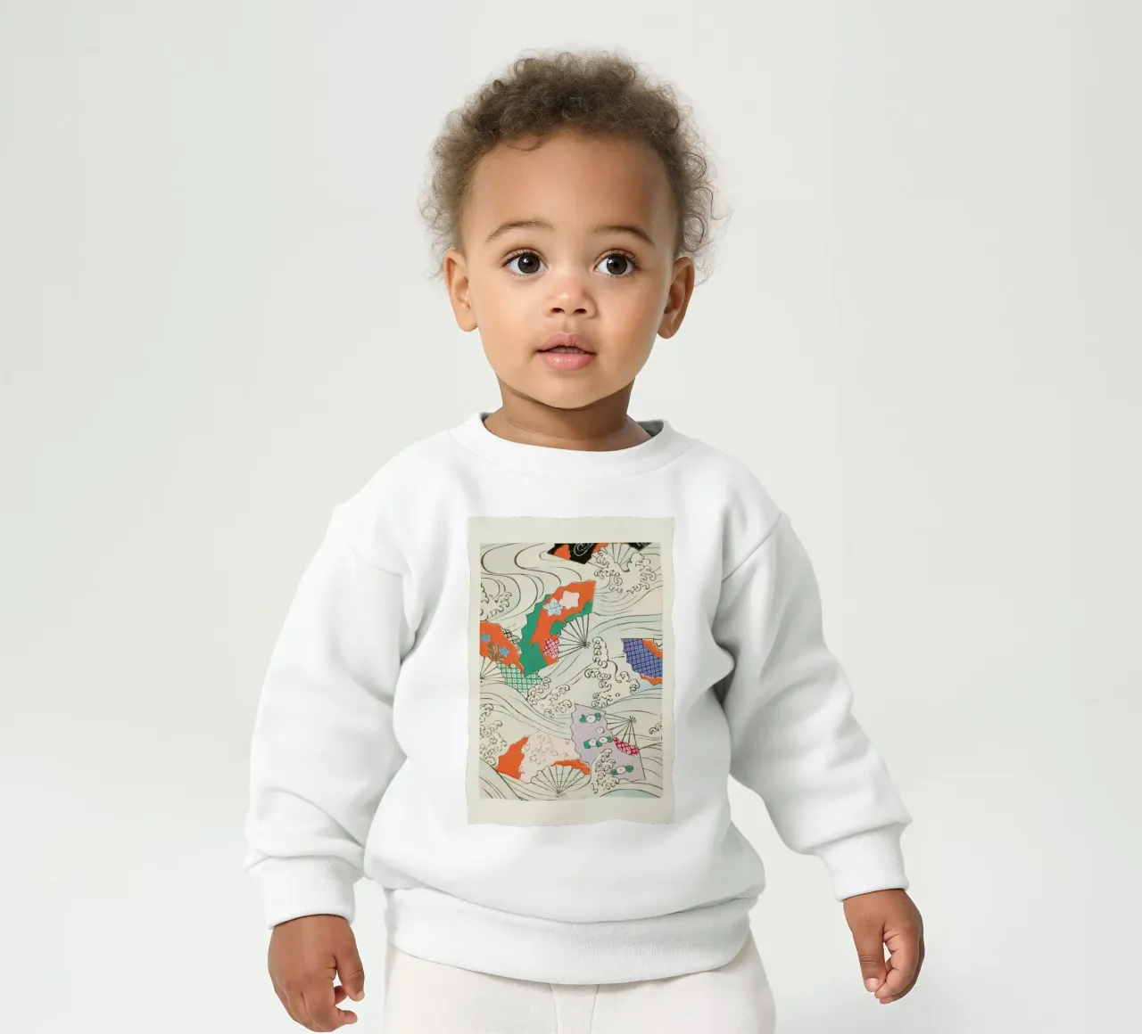 Shin-Bijutsukai - Crest & Fan Baby Sweatshirt von Vintage by JUNIQE