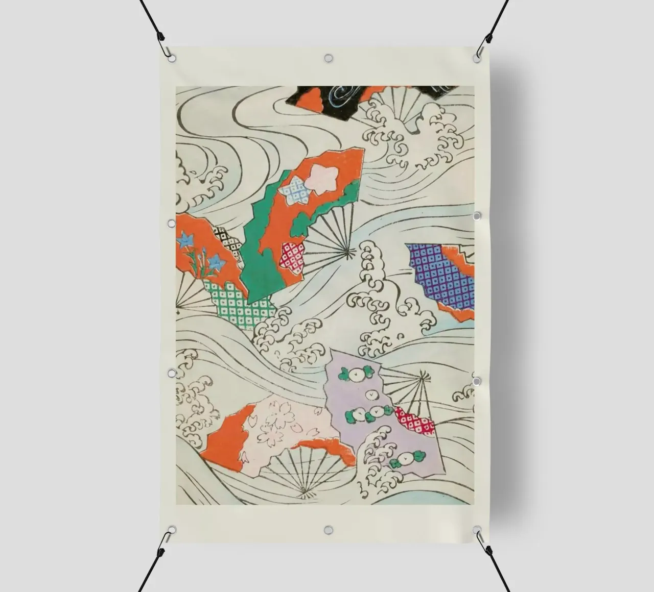 Shin-Bijutsukai - Crest & Fan telo in pvc da Vintage by JUNIQE