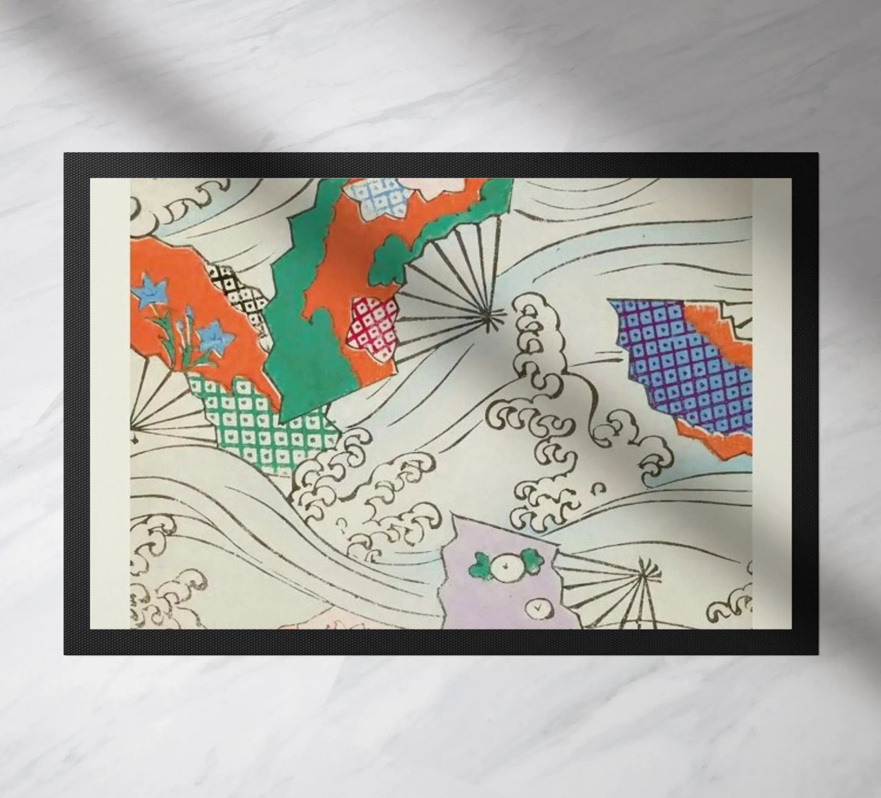 Shin-Bijutsukai - Crest & Fan zerbino da Vintage by JUNIQE