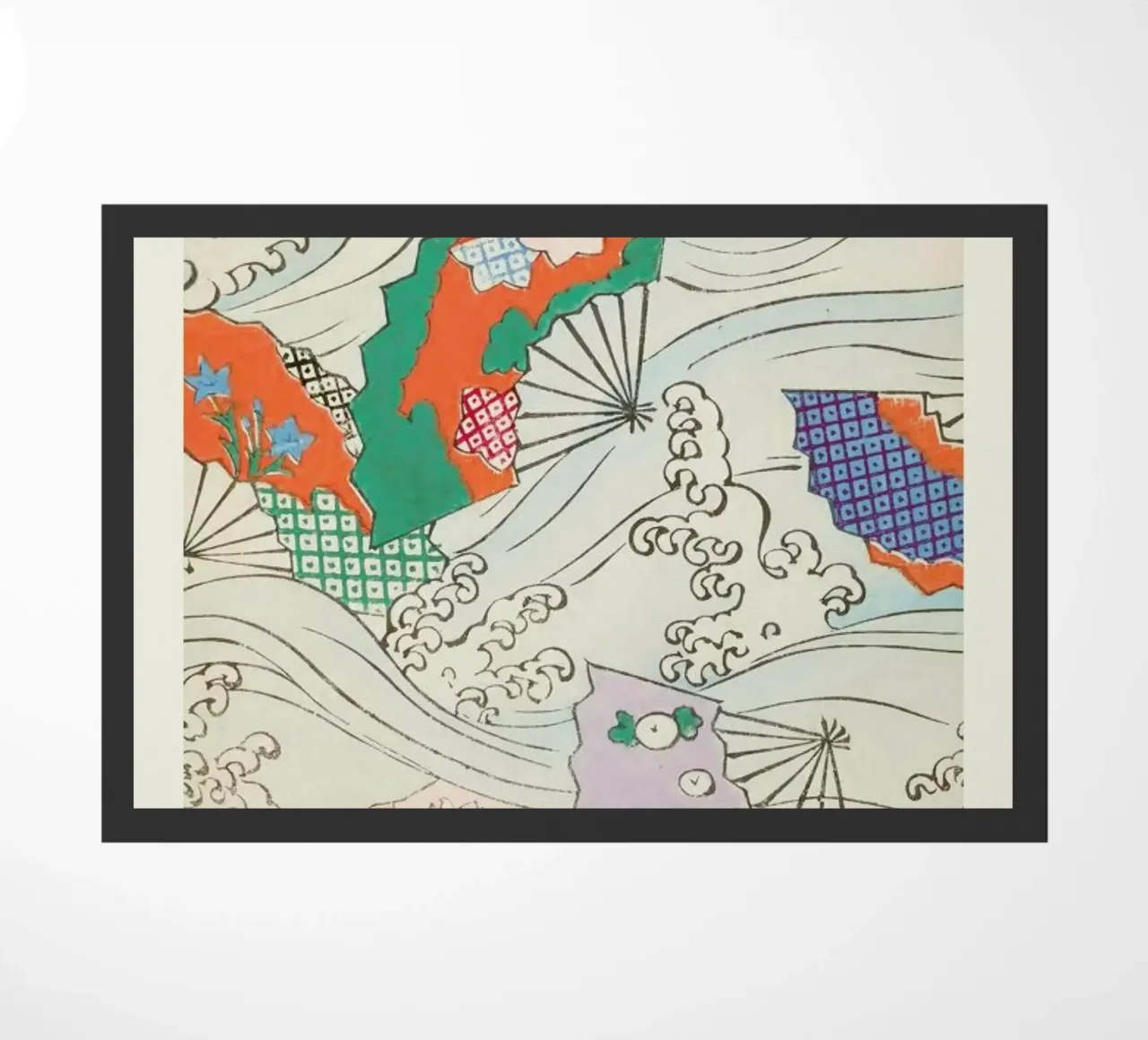 Shin-Bijutsukai - Crest & Fan zerbino da Vintage by JUNIQE