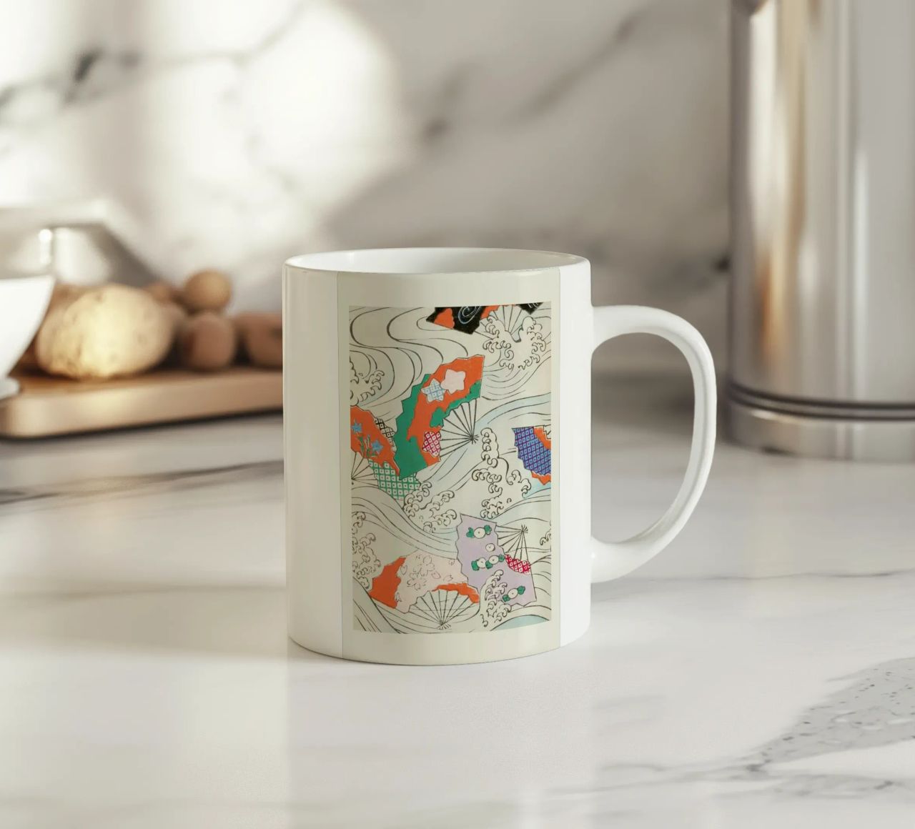 Shin-Bijutsukai - Crest & Fan tazza in ceramica da Vintage by JUNIQE