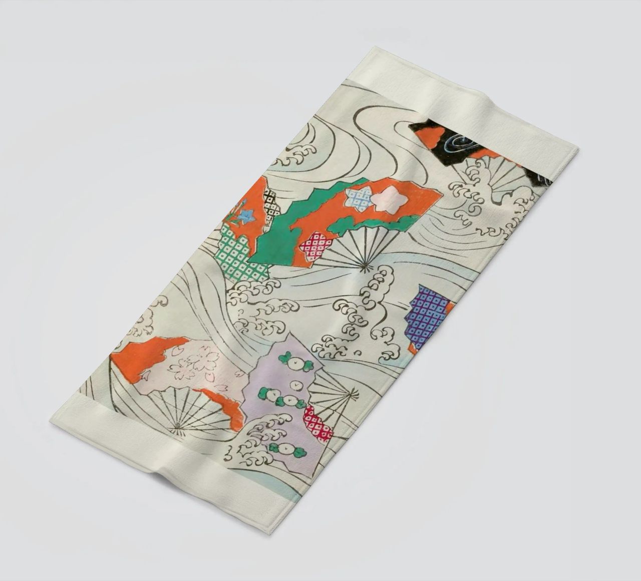 Shin-Bijutsukai - Crest & Fan telo mare da Vintage by JUNIQE
