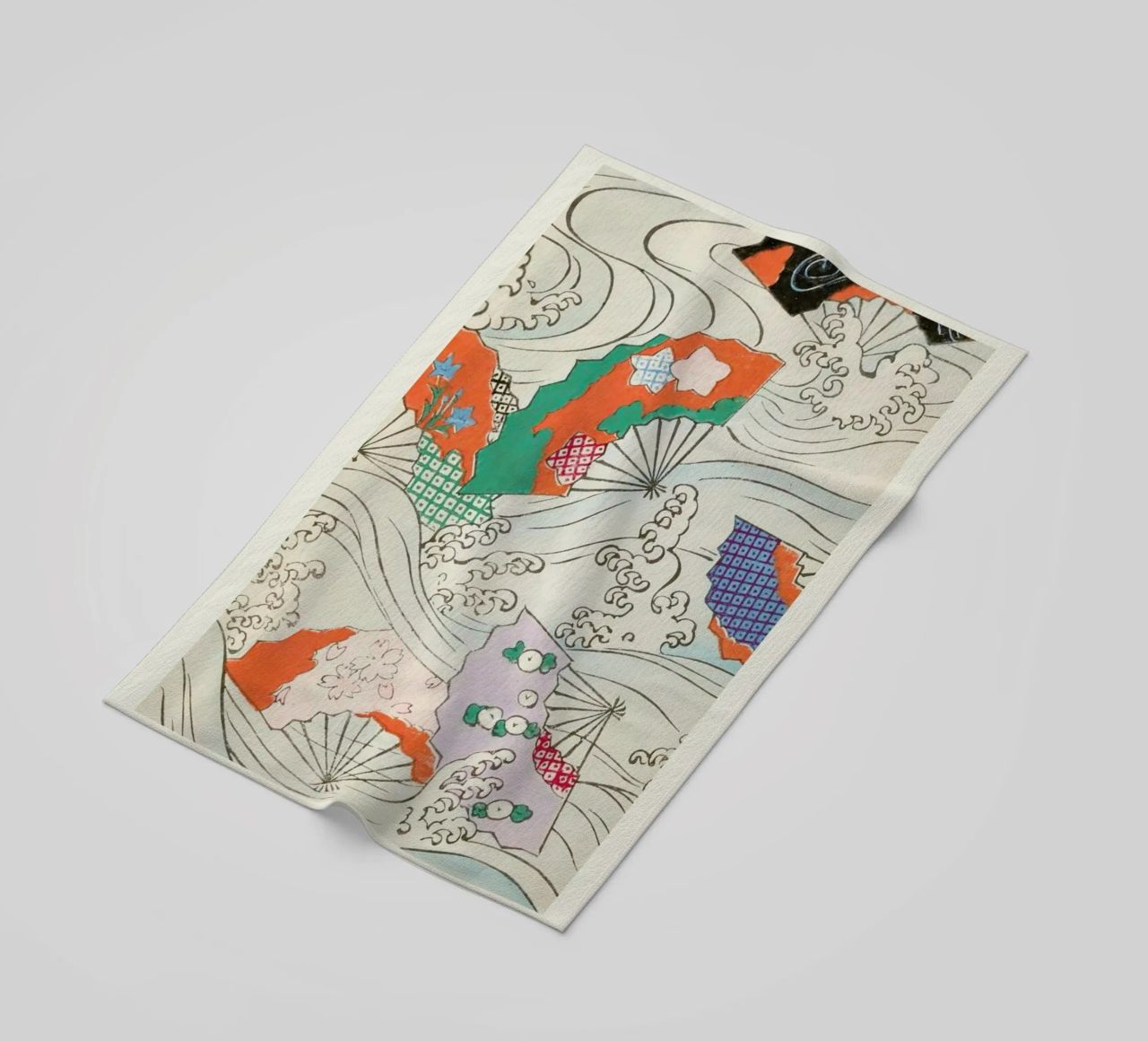 Shin-Bijutsukai - Crest & Fan telo mare da Vintage by JUNIQE