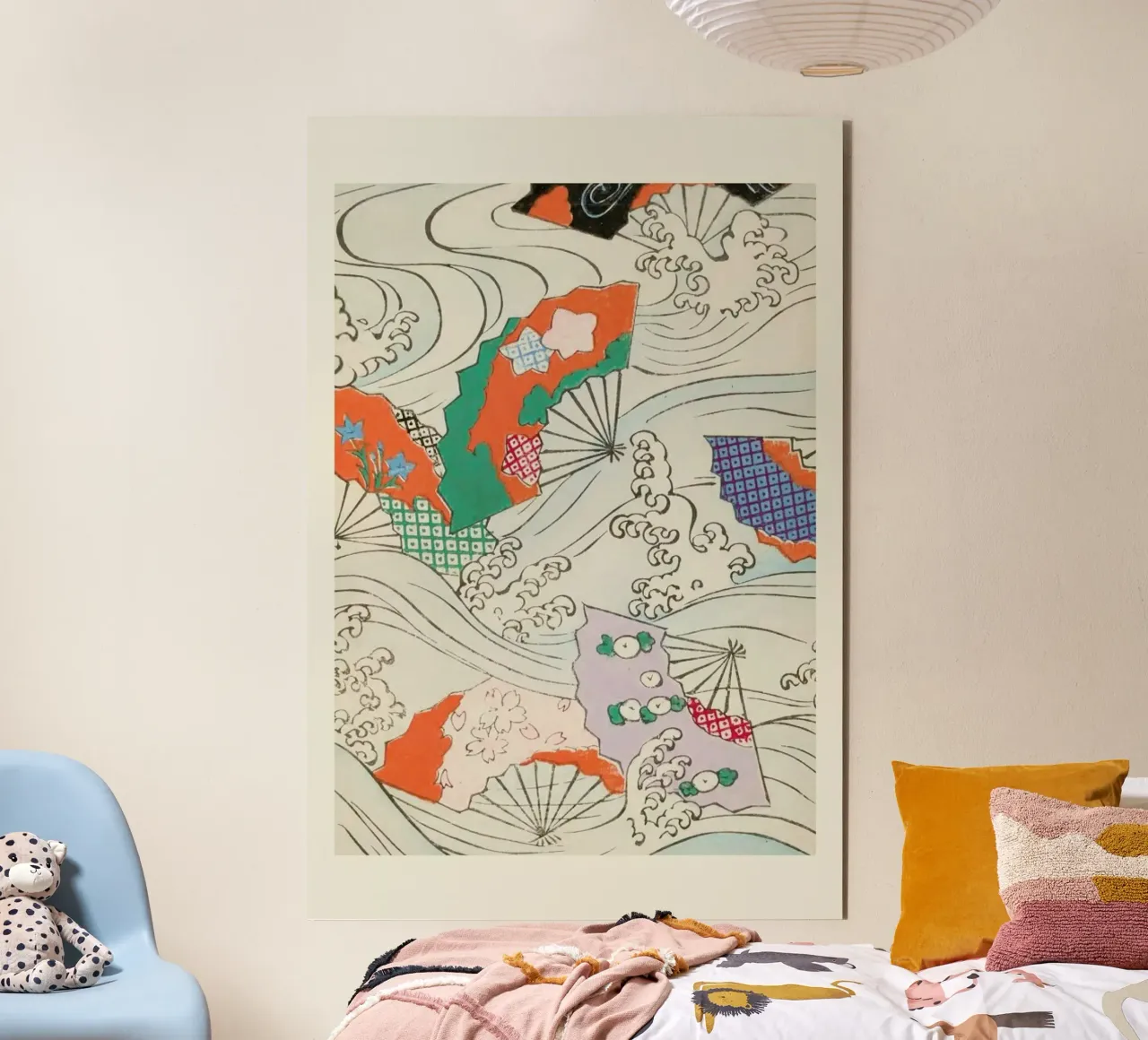 Shin-Bijutsukai - Crest & Fan alluminio dibond da Vintage by JUNIQE