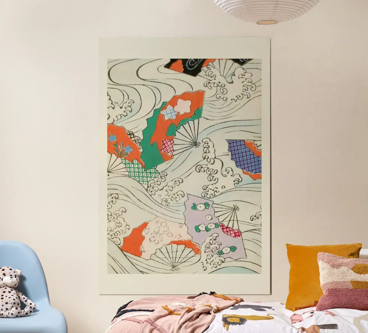 Shin-Bijutsukai - Crest & Fan poster da Vintage by JUNIQE