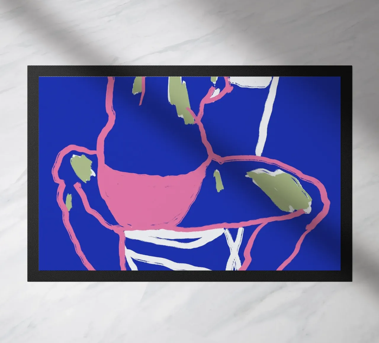 Schizzo di nudo al neon in line art zerbino da Little Dean