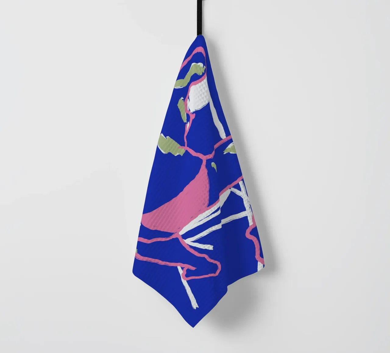 Dessin au trait d'un nu en néon torchon de Little Dean