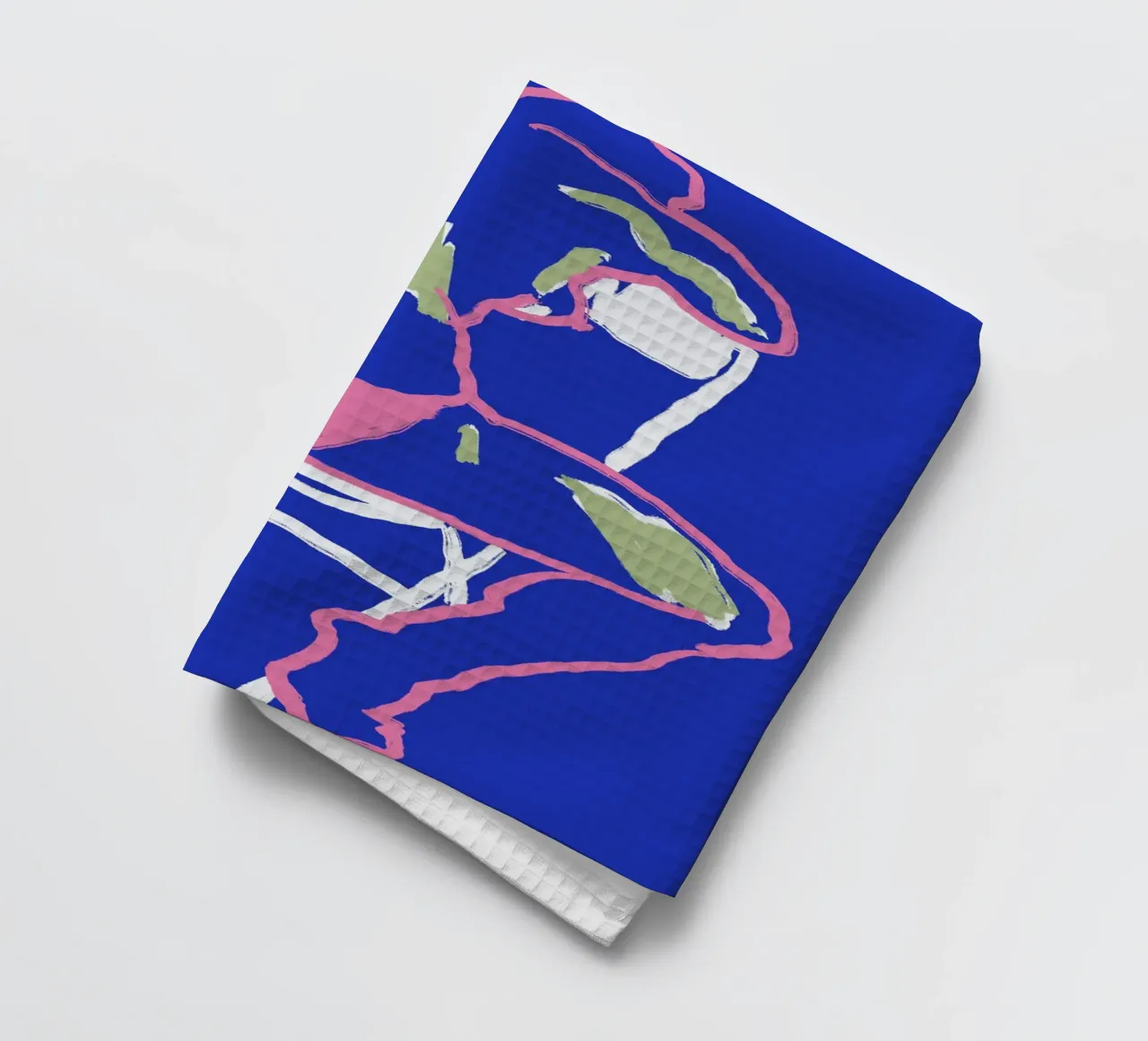 Dessin au trait d'un nu en néon torchon de Little Dean