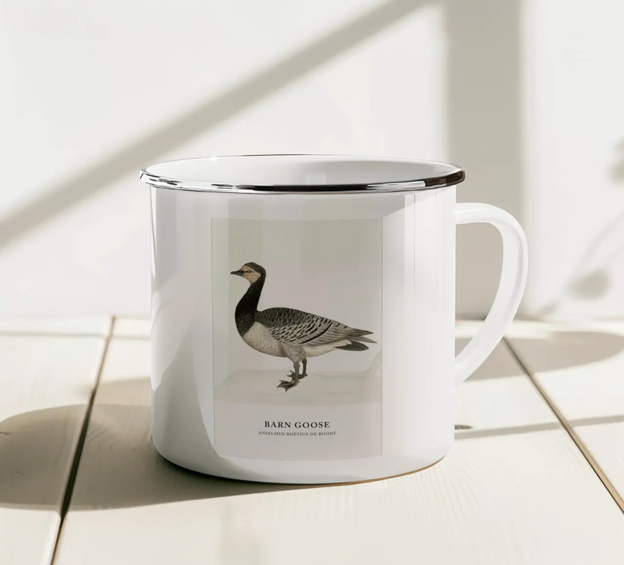 Anselmus Boëtius de Boodt - Barn Goose tazza in smalto da Vintage by JUNIQE