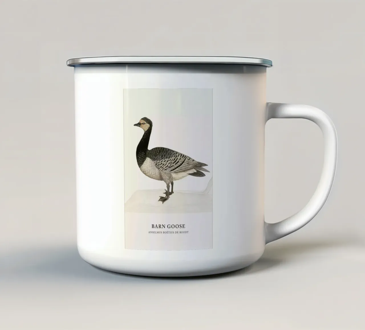 Anselmus Boëtius de Boodt - Barn Goose tazza in smalto da Vintage by JUNIQE