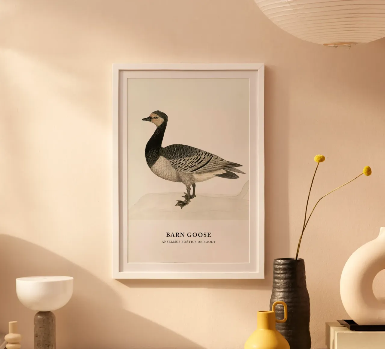 Anselmus Boëtius de Boodt - Barn Goose poster con telaio in legno da Vintage by JUNIQE