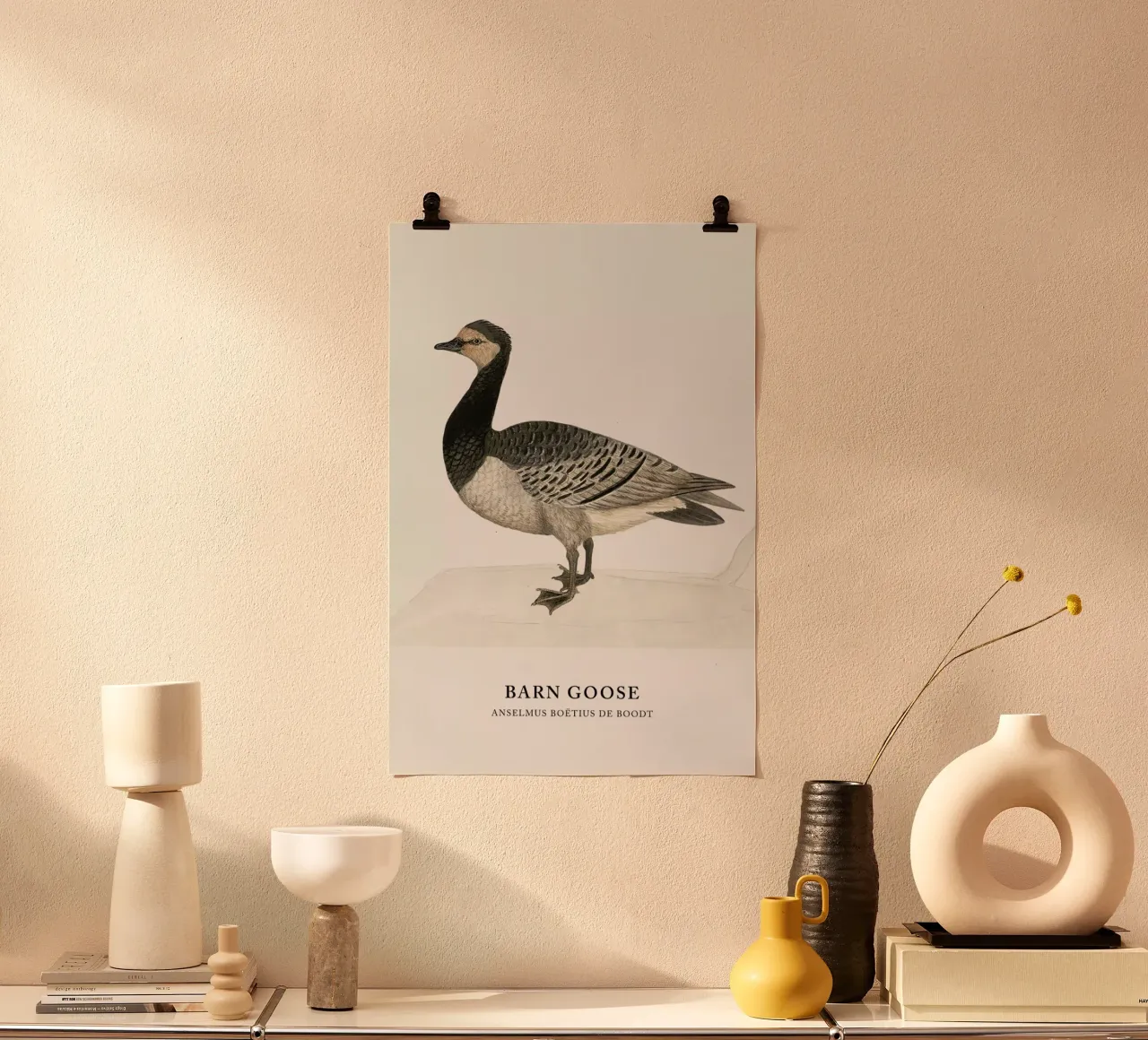 Anselmus Boëtius de Boodt - Barn Goose poster con telaio in legno da Vintage by JUNIQE