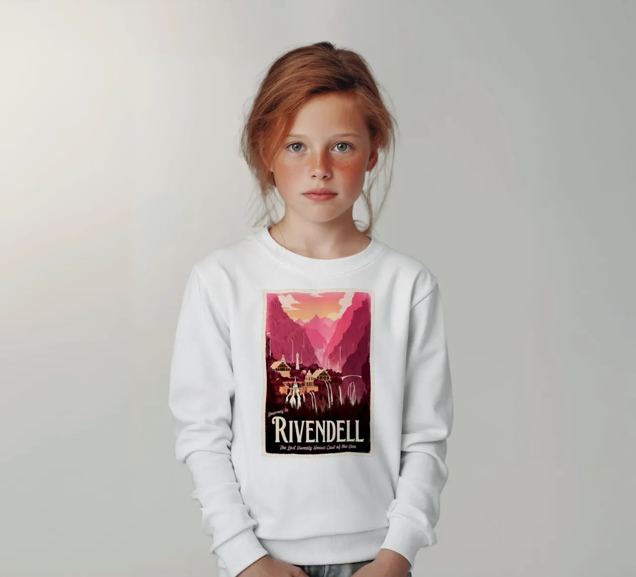 Viaggio a Rivendell felpa bambino da Alice Slatera