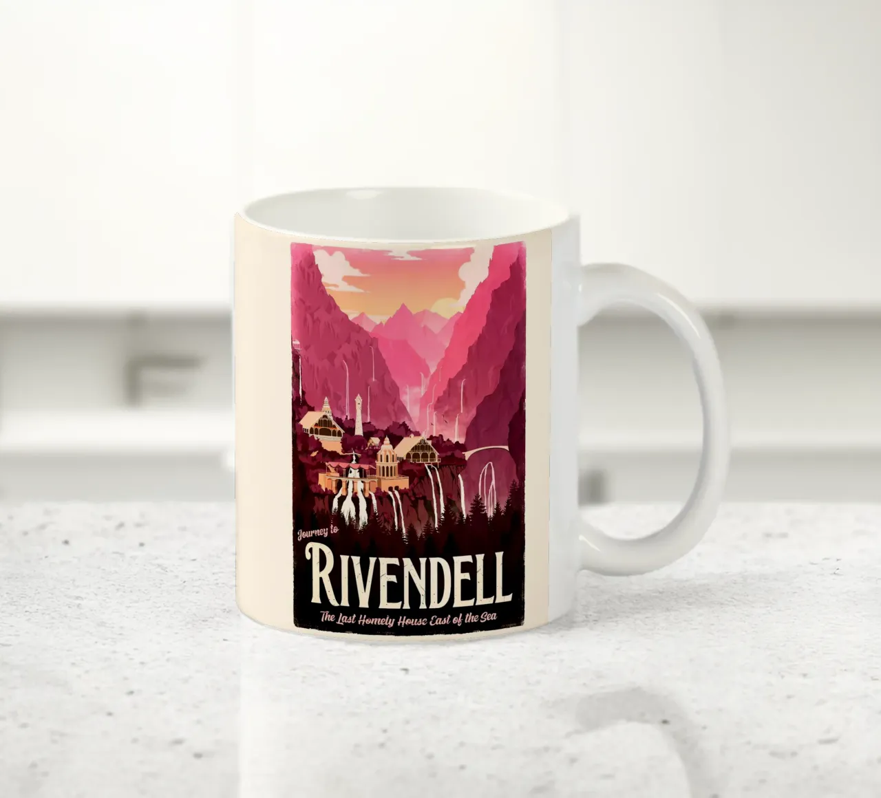 Viaggio a Rivendell tazza in ceramica da Alice Slatera