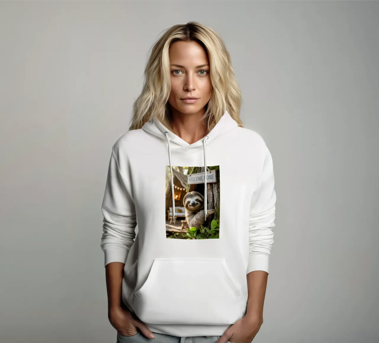 Welcome home Faultier hoodie by SlothStella