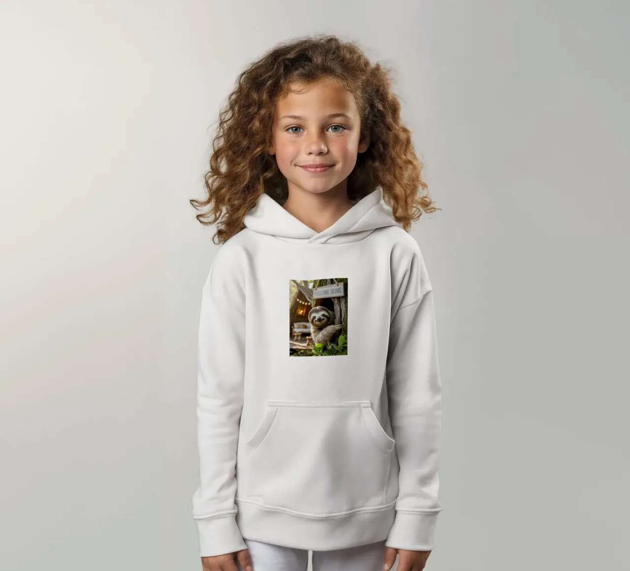 Benvenuto a casa Faultier felpa bambino con cappuccio da SlothStella