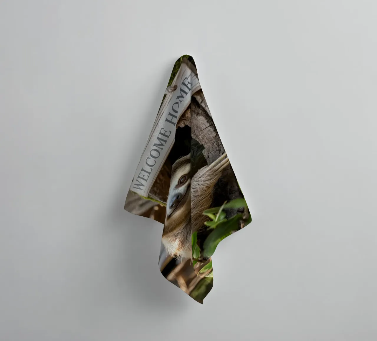 Benvenuto a casa Faultier asciugamano da bagno da SlothStella