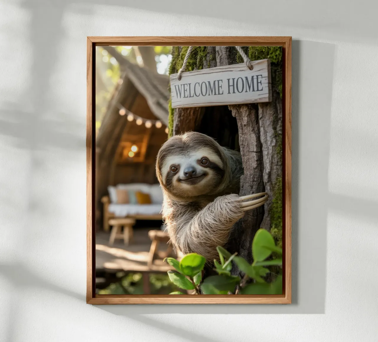 Benvenuto a casa Faultier alluminio dibond da SlothStella