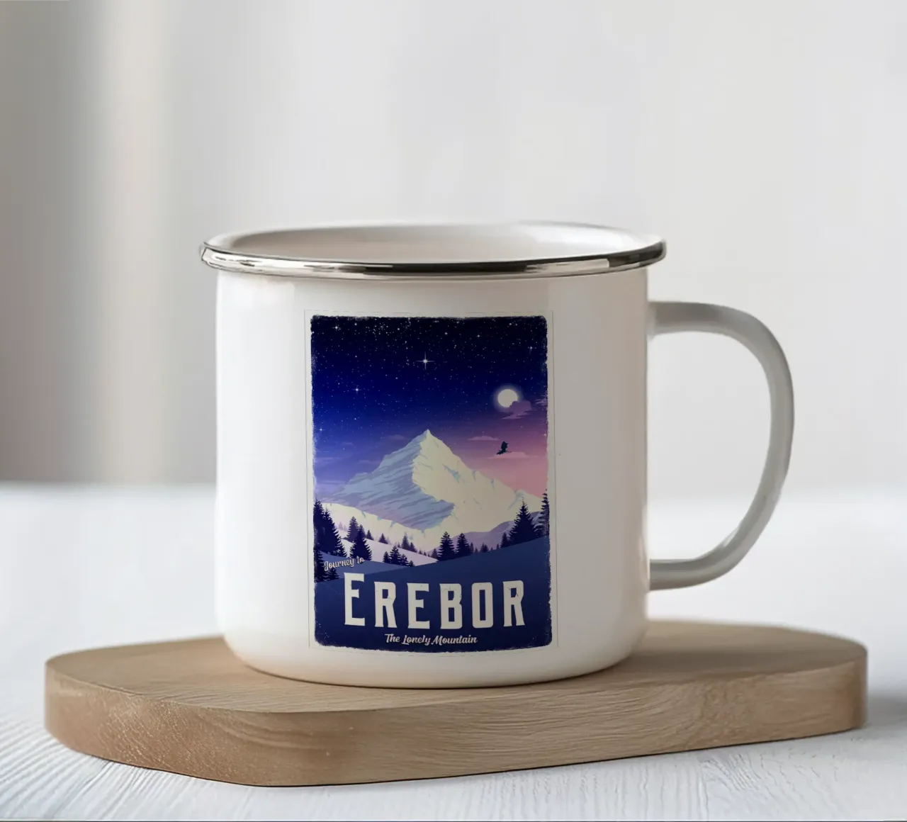 Viaggio a Erebor tazza in smalto da Alice Slatera