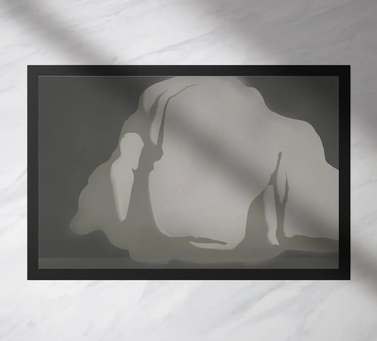 Scultura minimale in scala di grigi zerbino da Little Dean