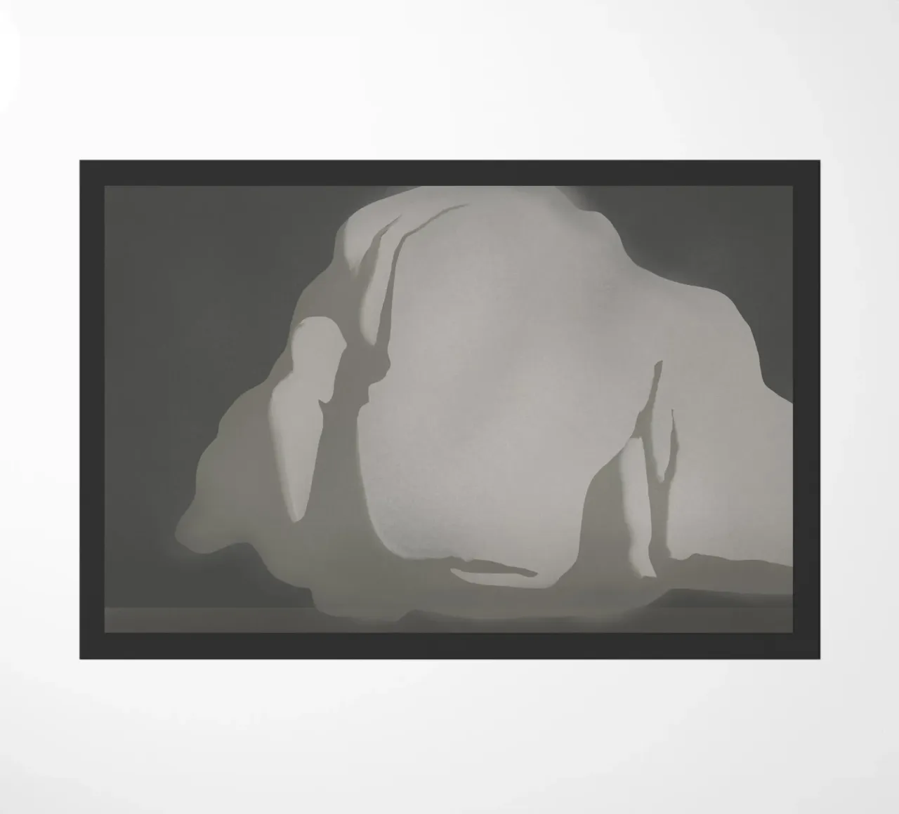 Scultura minimale in scala di grigi zerbino da Little Dean