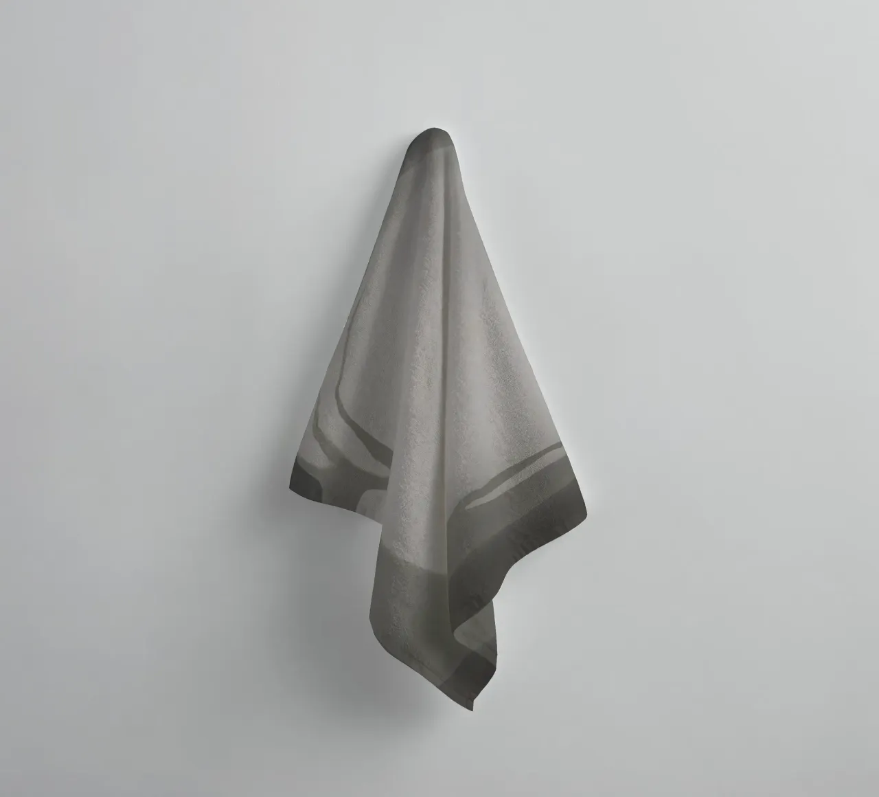 Scultura minimale in scala di grigi asciugamano da bagno da Little Dean