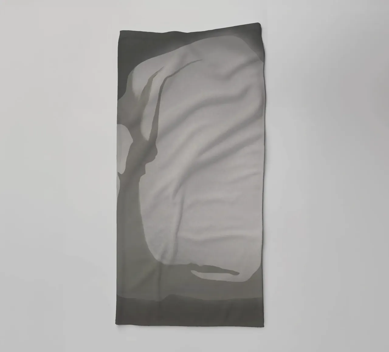 Scultura minimale in scala di grigi asciugamano da bagno da Little Dean