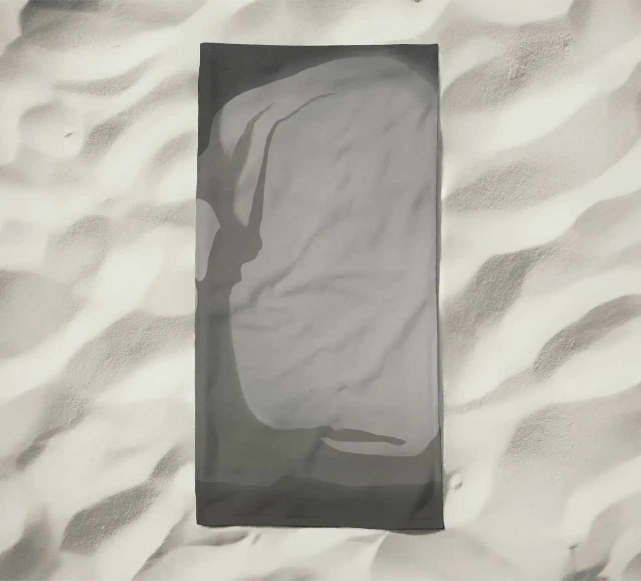 Scultura minimale in scala di grigi telo mare da Little Dean