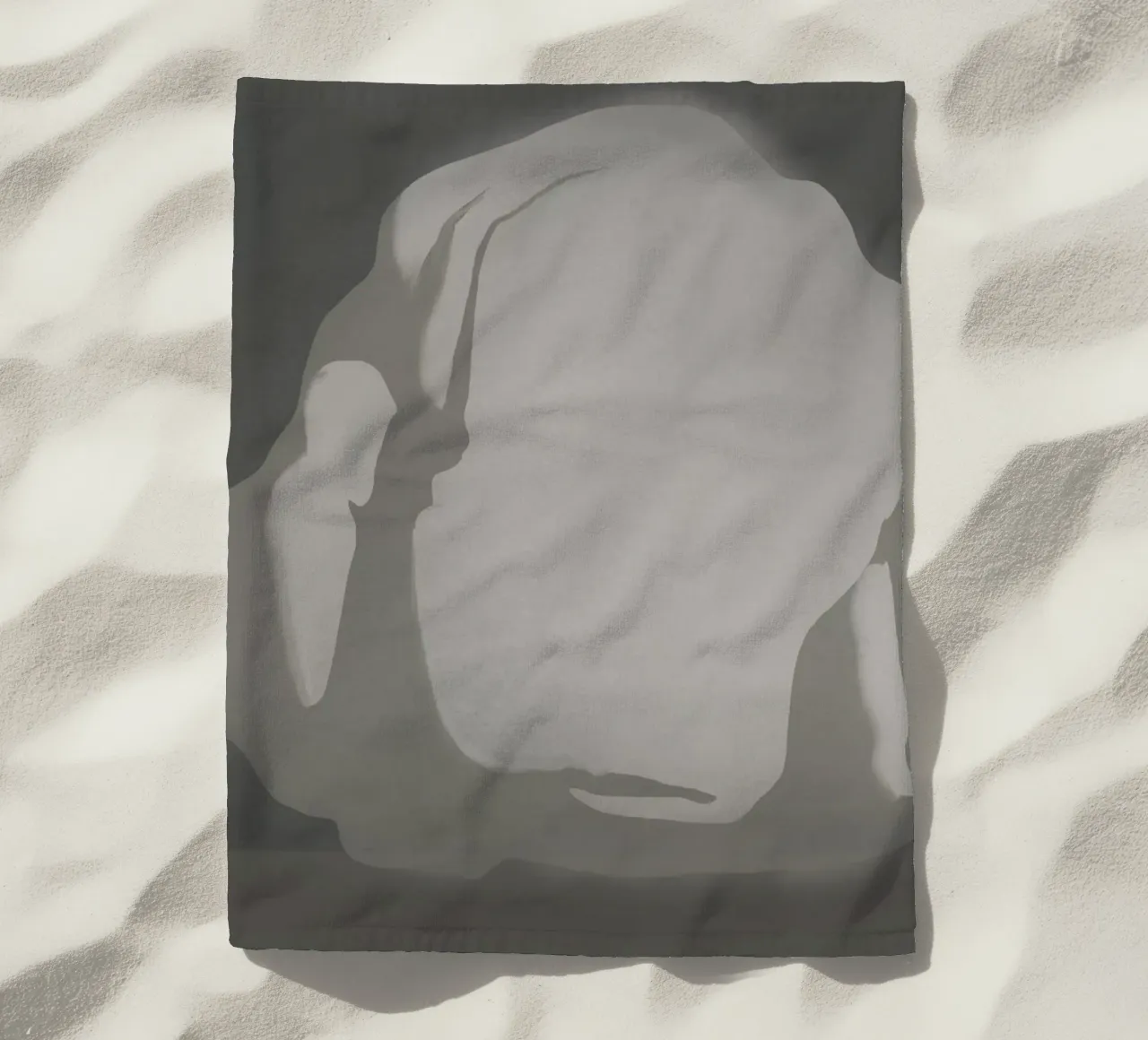 Scultura minimale in scala di grigi telo mare da Little Dean