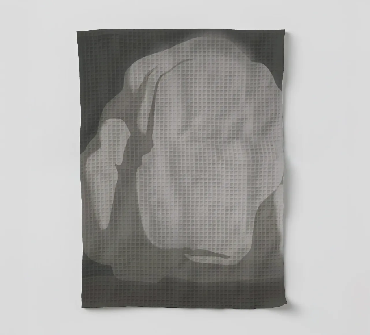 Scultura minimale in scala di grigi canovaccio da cucina da Little Dean